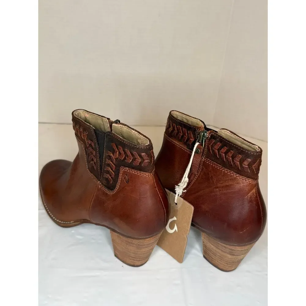 OluKai Kamahoi Ankle Booties Sz 8 NWT